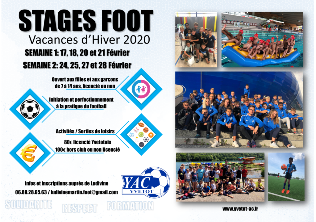 STAGES FOOT HIVER 2020