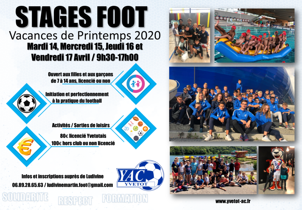 STAGE FOOT PRINTEMPS 2020