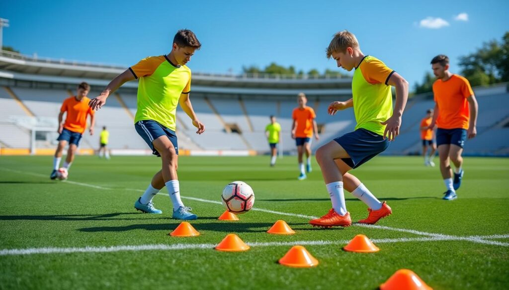 10 exercices de foot simples pour améliorer ta technique et ta coordination découvre 10 exercices de football simples et efficaces pour améliorer ta technique et ta coordination. parfait pour tous les niveaux, entraîne-toi facilement chez toi ou sur le terrain !