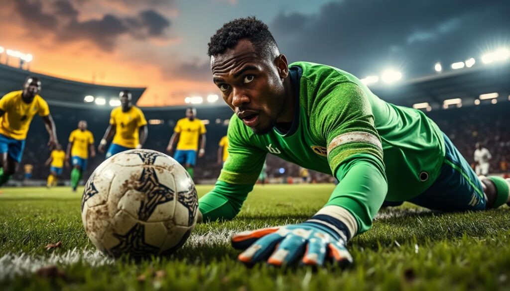 revivez la boulette monumentale du gardien ougandais qui a complètement bouleversé le cours du match de football, un moment décisif et inattendu.