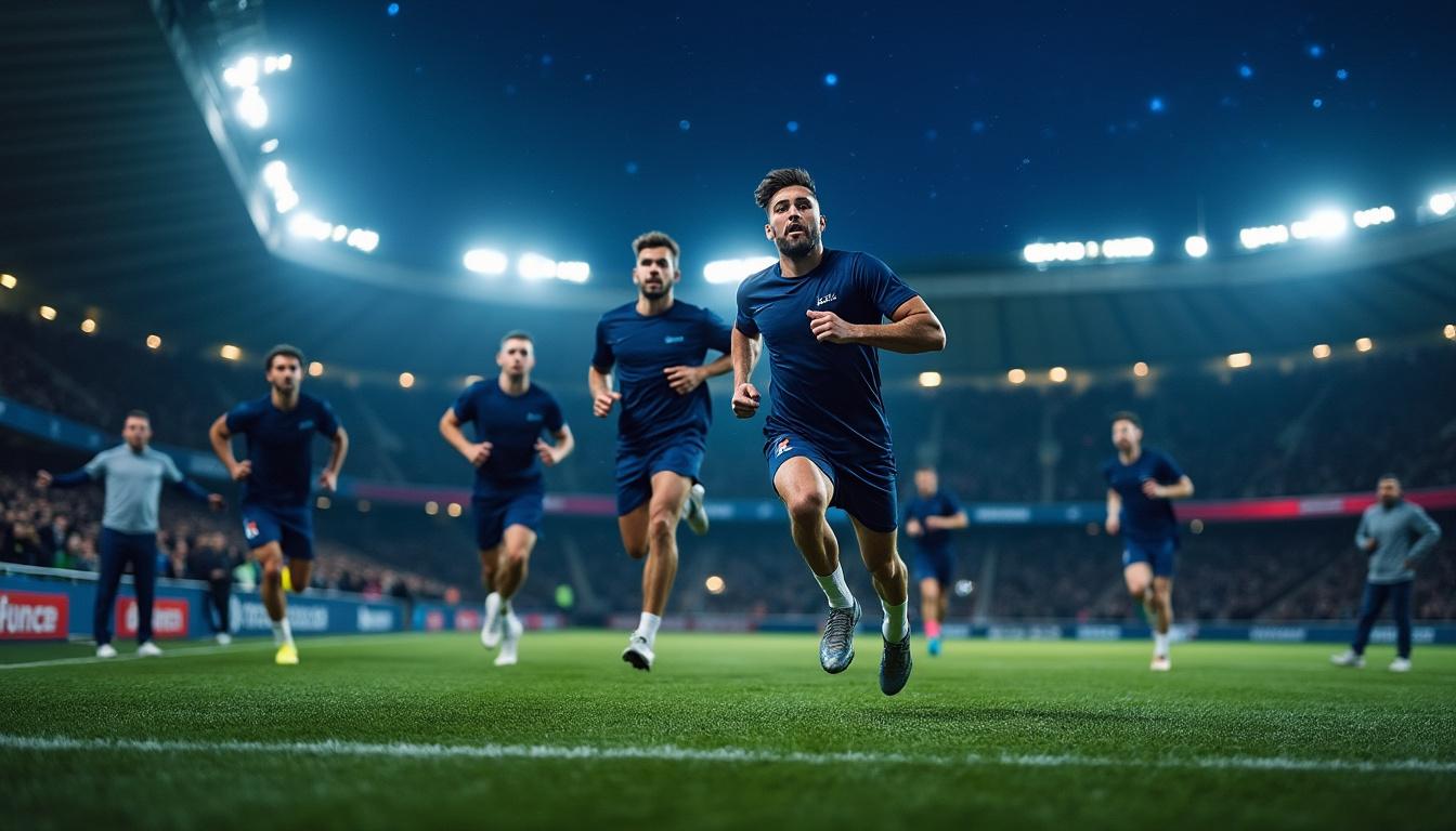 découvrez en exclusivité l'entraînement intense des sables vendée football avant leur match historique contre le stade rennais en coupe de france.